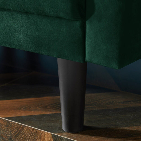 Yollo Suede Sectional Sofa in Green - Luxe Maple