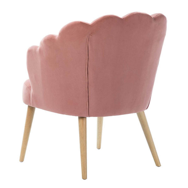 Lotus Upholstered Arm Chair In Velvet
