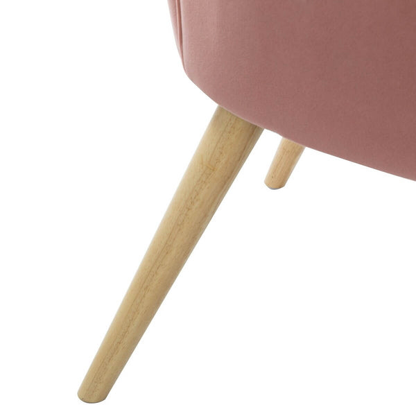 Lotus Upholstered Arm Chair In Velvet