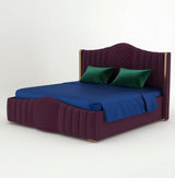 Mario Luxury Upholstered Bed in Suede