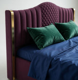 Mario Luxury Upholstered Bed in Suede