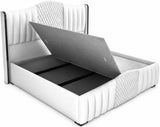 Mario Luxury Upholstered Bed in Suede