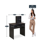 Simple Study Table in Wenge Color