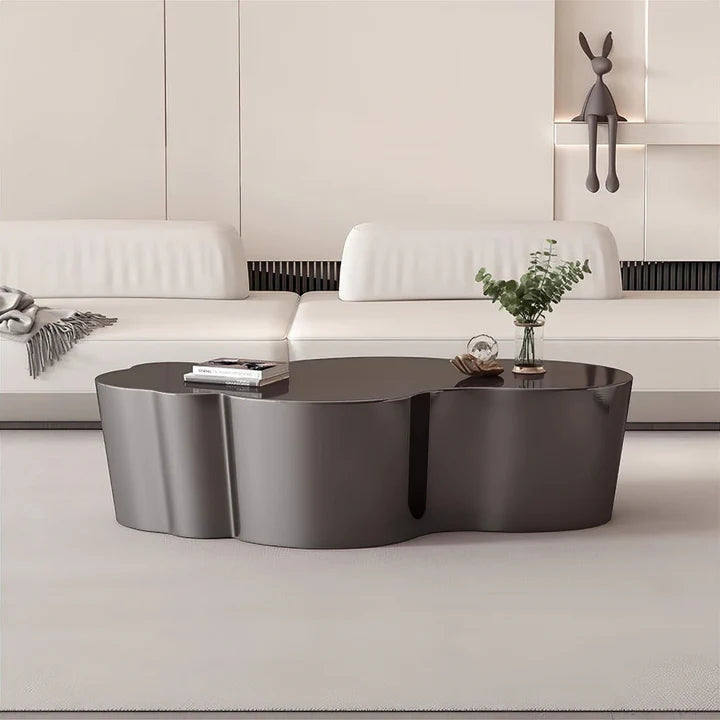 Cross Over Luxury Center Table In PU Polish Black
