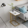 Lexus Side Table in Stainless Steel with Marble Top