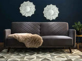 Uniline Luxury Mid-Century Sofa In Suede