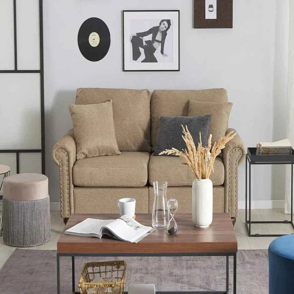 Maxo Straight Line Sofa Set in Cotton