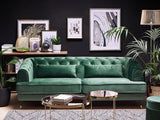 Sletta Luxury Chesterfield Sofa Set in Suede Green