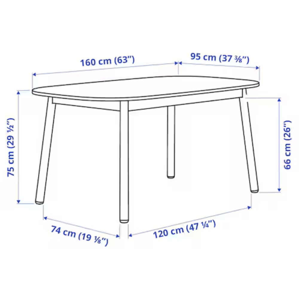 Rolex Luxury 6 Seater Dining Table in Black