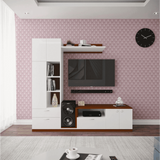 Cassy TV Panel- Walnut & Frosty White- Upto 55 inches TV