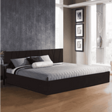 Axis Wooden Bed with Storage in Brown Matte Finish King Pro