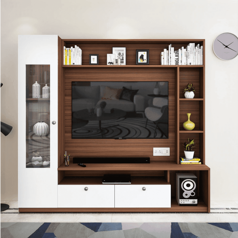 Casa Bonita TV Unit - Walnut - Upto 55 inches TV