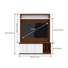 Edon TV Unit- Walnut Frosty White - Luxe Maple