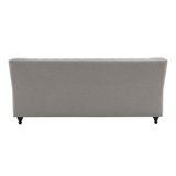 Dorothie Grey Fabric Button Tufted Sofa with Nailhead Trim