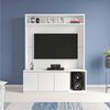 Union TV Unit- Frosty White - Luxe Maple