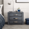 Frankie Upholstered 3 Drawer Bedside.