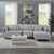 Classic Modern Suede Sofa Set in Grey - Luxe Maple