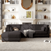 Ronald Sectional Sofa Set in Charcoal Color - Luxe Maple
