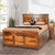 Camden King Size Bed In Sheesham Wood - Luxe Maple