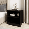 Solimo Engineered Wood Wenge Finish Bedside Table.
