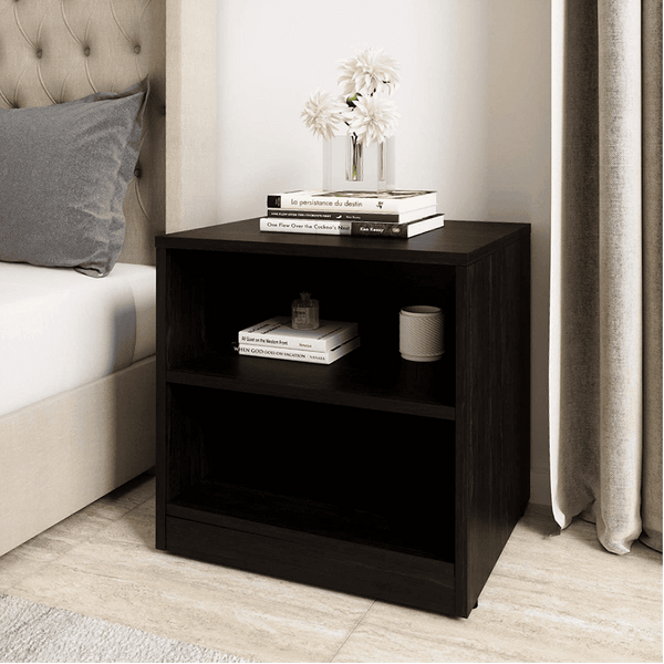 Solimo Engineered Wood Wenge Finish Bedside Table.