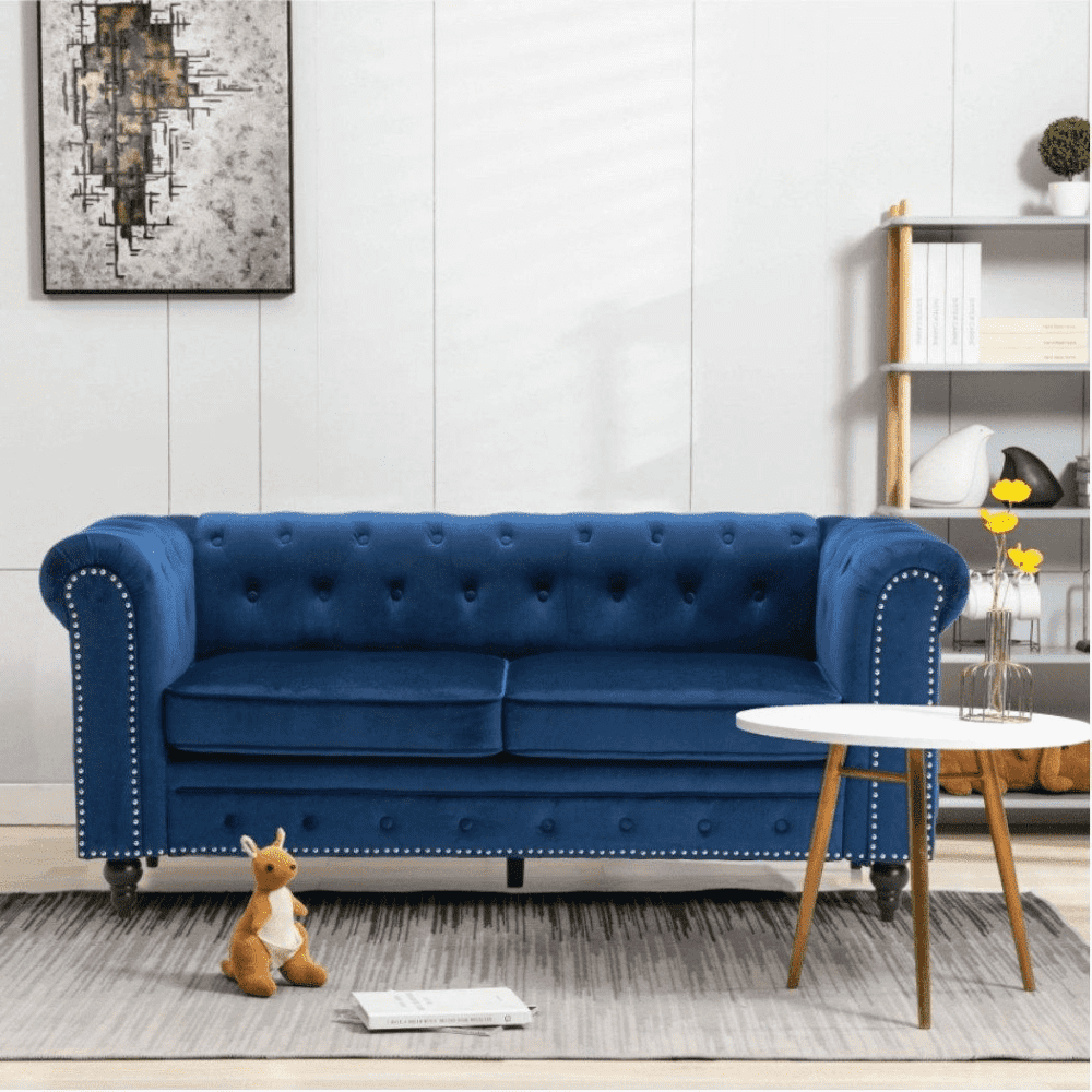 Blossom Chesterfield Sofa Set Blue