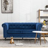 Blossom Chesterfield Sofa Set Blue