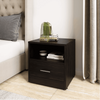 Rocco Engineered Wood Wenge Finish Bedside Table.