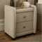 Superb Side Table in Fabric with Glass
