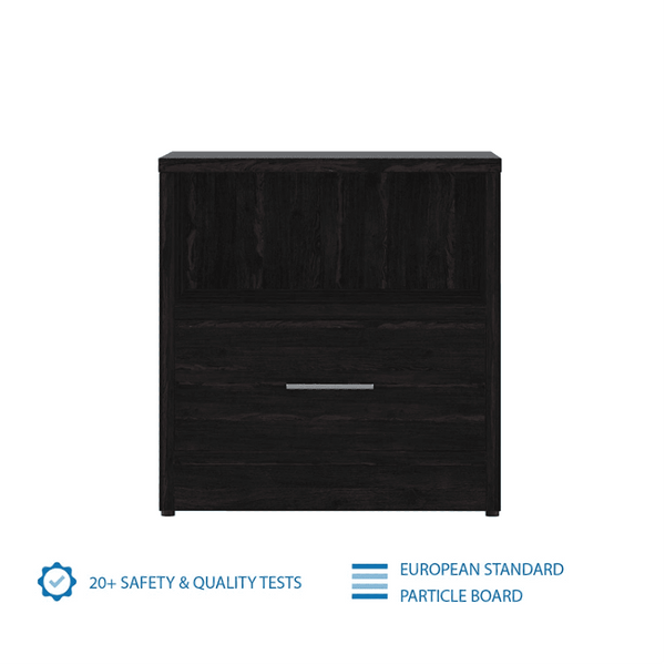 Rocco Engineered Wood Wenge Finish Bedside Table.