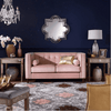 Brew Pink Suede Sofa or Loveseat with Pillows - Luxe Maple