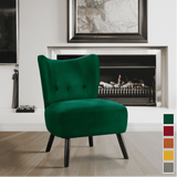 Lappy Suede Accent Chair Green