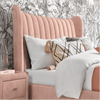 Knox Luxury Upholstered Bed Without Storage in Suede.