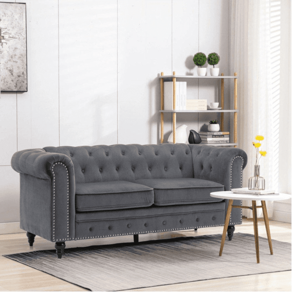 Blossom Chesterfield Sofa Set - Luxe Maple