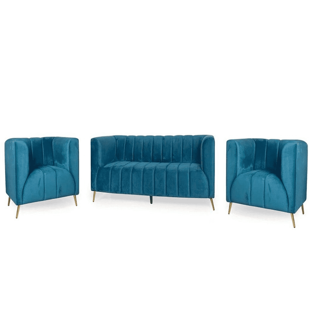 Hokins Sofa Sets in Blue Color