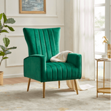 Bells Wing Back Chair Green