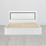Helen PU Polish Bed in White Color