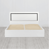 Helen PU Polish Bed in White Color - Luxe Maple