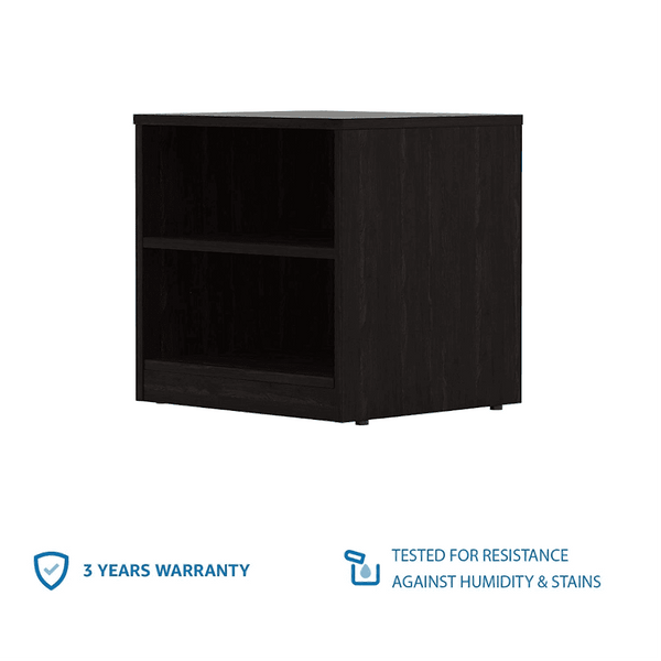 Solimo Engineered Wood Wenge Finish Bedside Table.