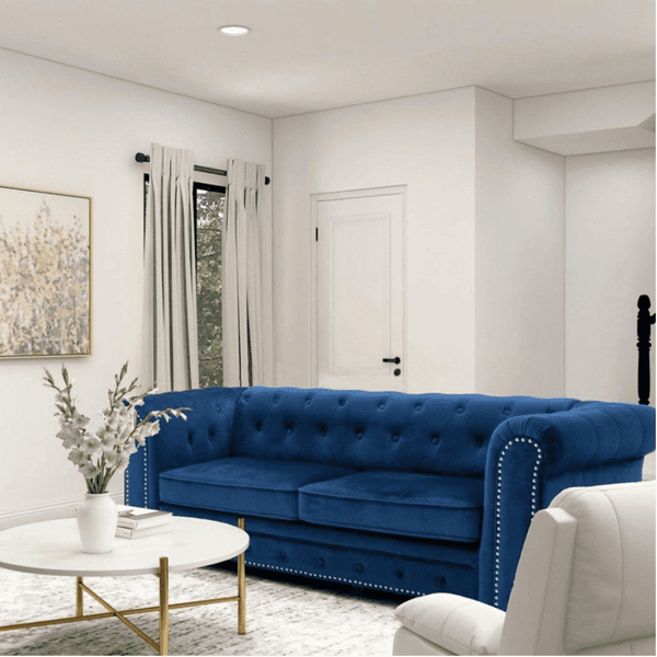 Blossom Chesterfield Sofa Set - Luxe Maple