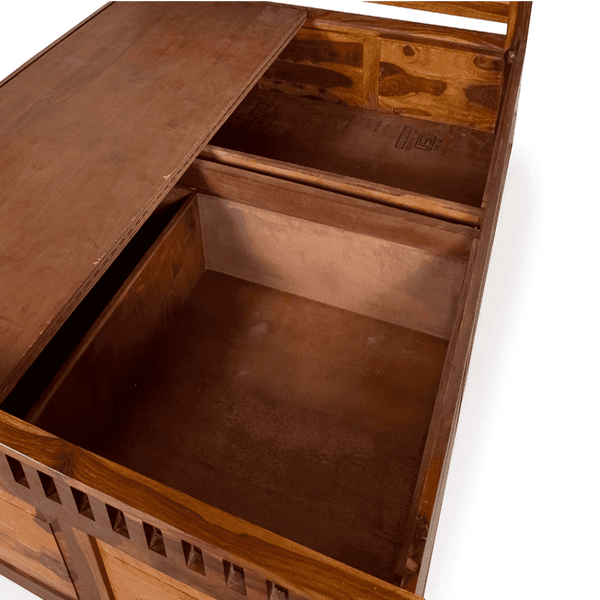 Camden King Size Bed In Sheesham Wood - Luxe Maple