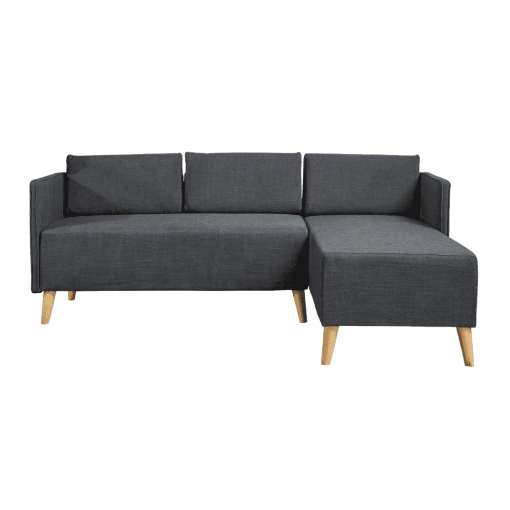 Augusto Mid-century Modern Fabric Chaise Sectional