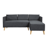 Augustus Mid-century Modern Fabric Chaise Sectional - Luxe Maple