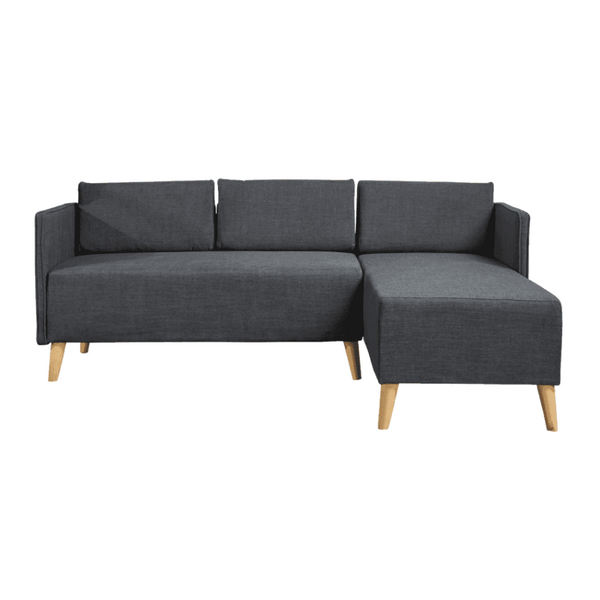 Augustus Mid-century Modern Fabric Chaise Sectional - Luxe Maple