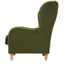 Stuffed Wing Chair in Green Color - Luxe Maple