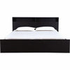 Denver Wooden Bed with Storage in Brown Glossy Finish - Luxe Maple