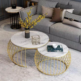 Ketty Golden Nesting Table Set of Two - Center Table