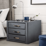 Frankie Upholstered 3 Drawer Bedside