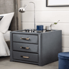 Frankie Upholstered 3 Drawer Bedside.