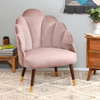 Peacock Suede Accent Chair Peach